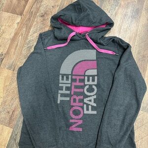 The North Face Gray and Pink Hoodie